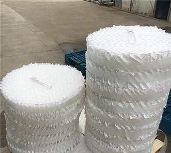 Experimental steps for testing the wettability of structured packing